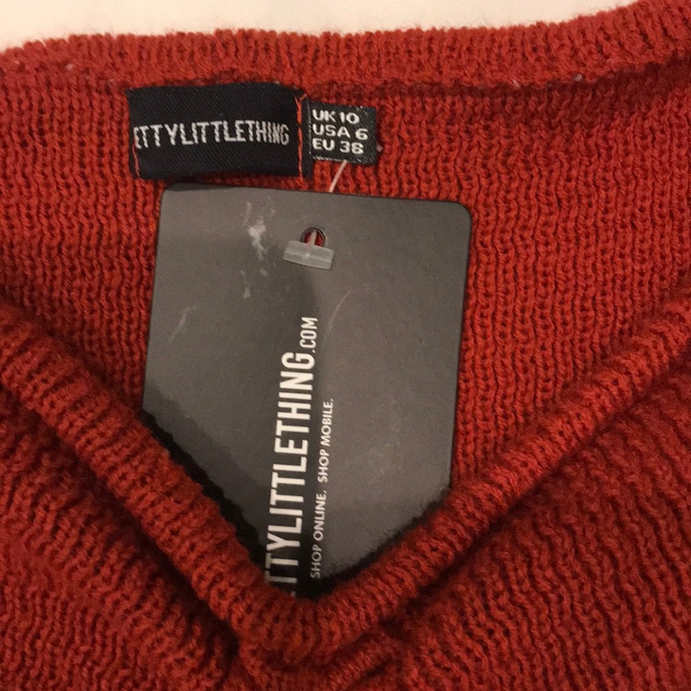 PRETTY LITTLE THING Ruched Sweater Dress Size 6 - Picture 5 of 5